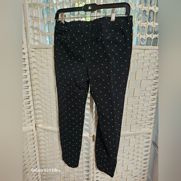 Old Navy Pixie White Polka Dots on Black Pants - Picture 6 of 7